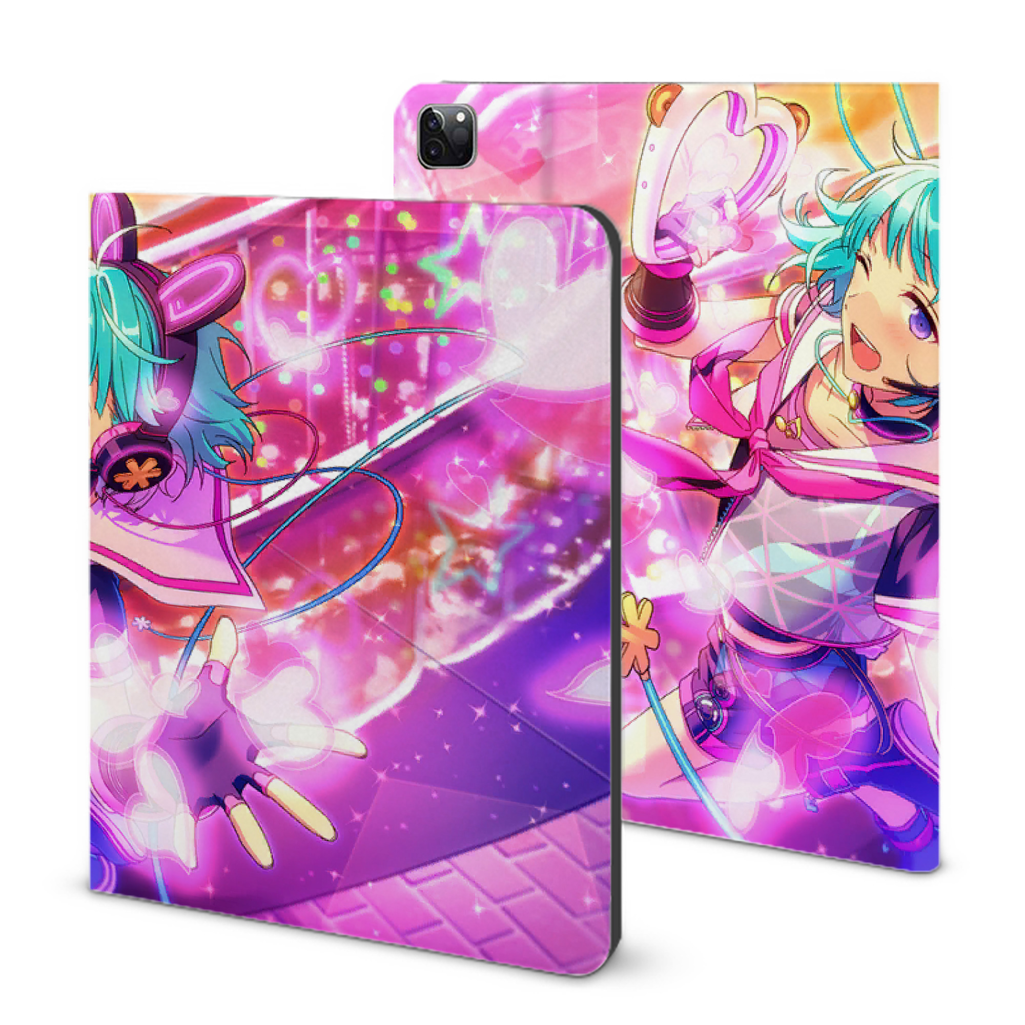 （画像用） あんさんぶるスターズ! Ensemble Stars IPad ケース ブック型 PUレザー TPU 耐衝撃 軽量 薄型 ペン収納なし 全面保護 IPad 各モデル対応